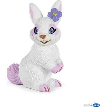 Králíček bílý s kytičkou