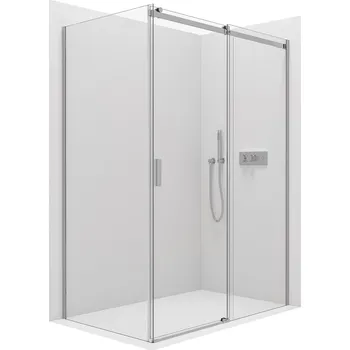 CERANO - Sprchový kout Santoro L/P - 8 mm - chrom, transparentní sklo - 140x90x195 cm - posuvný