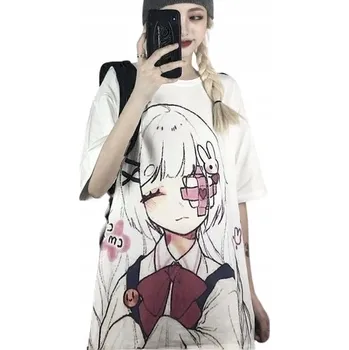 Dámské oblečení Dámské Tričko T-SHIRT Anime Manga Styl Kawaii Dívka Oversize - XXL