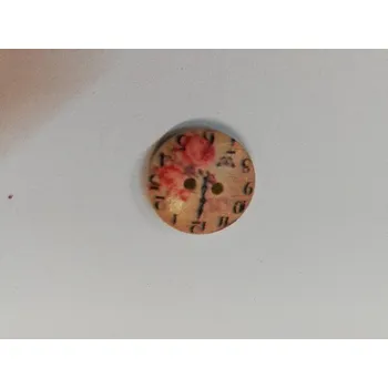 Knoflík Dřevěný knoflík lakovaný ciferník č.12