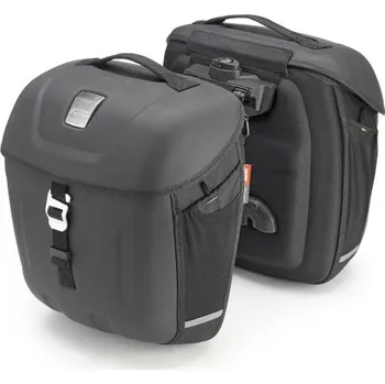 Zavazadlo na motocykl MT501 boční brašny thermoform GIVI, černé, rozšiřitelné, objem 2x18 l., (řada METRO-T), od 2016