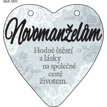 Party dekorace Plaketka - Pan a paní srdce