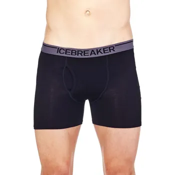 Pánská móda Pánské merino boxerky ICEBREAKER Mens Anatomica Boxers wFly, Black velikost: M