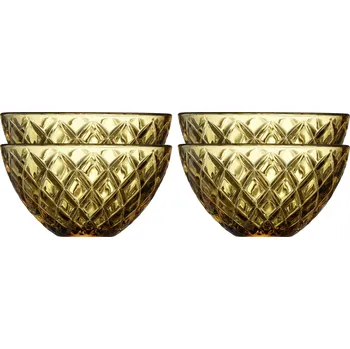 LyngbyGlas, Servírovací misky Sorrento 12 cm jantar 4 ks - Formadore