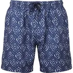 WOMBAT® Pánské koupací šortky - Tmavě modrá / bílá / aztec | M