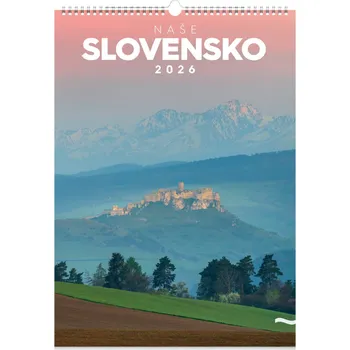 Kancelářské potřeby NOTIQUE Nástenný kalendár Naše Slovensko 2026, 33 x 46 cm
