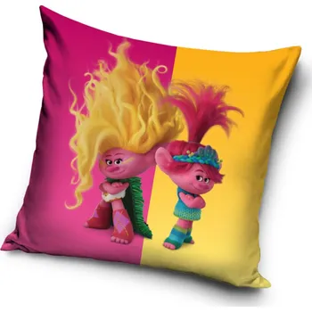Polštář Dětský polštářek Trollové Princezna Poppy a Viva