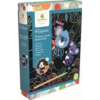 kreativní sada Artissimo - vyškrabávání - zvířecí mláďátka