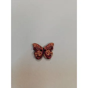 Knoflík Dřevěný knoflík lakovaný motýl č.1