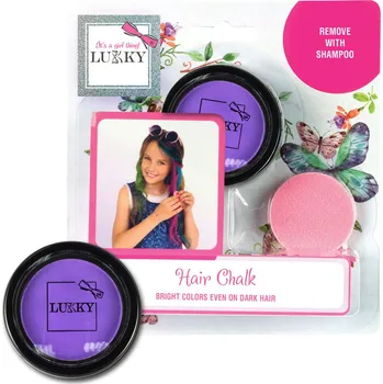 plyšák Lukky křída na vlasy s aplikátorem, nachová