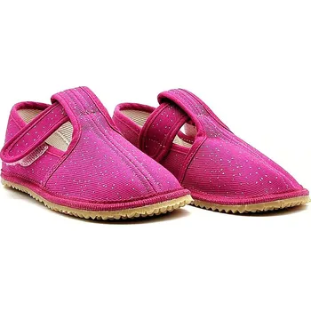 Dívčí bačkory Barefoot bačkůrky BEDA PINK SHINE Růžová BF 060010/W/02 (ZÚŽENÉ) Velikost: 32