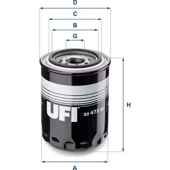 Autodíl UFI Olejový filtr UFI 23.472.00