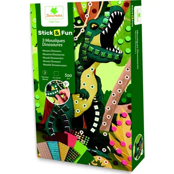 Výtvarná sada Stick & Fun - malá mozaika - dinosauři