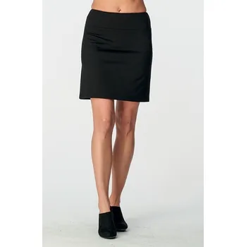 Dámská sukně Kratší černá dámská sukně s širokým pasem 123 velikost S
