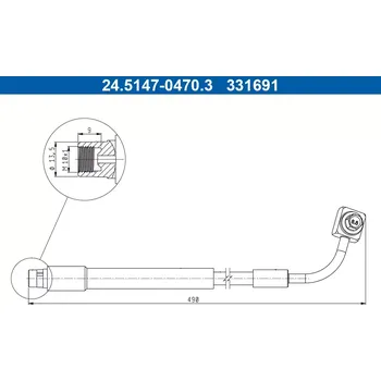 Brzdová hadice ATE Brzdová hadice AT 331691