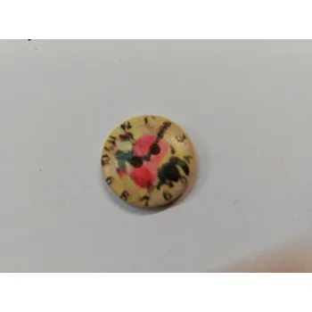 Knoflík Dřevěný knoflík lakovaný ciferník č.2