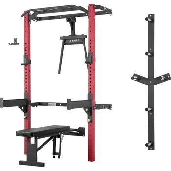 Multifunkční posilovací stojan - Power Rack HMS KLT22 červený