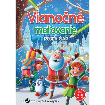 omalovánky Vianočné maľovanie podľa čiar