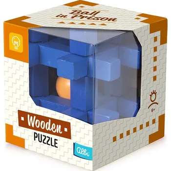 Desková hra Velký dřevěný hlavolam - Klec s koulí