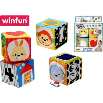 plyšák Kostky měkké 9 x 9 cm na natažení s obrázky