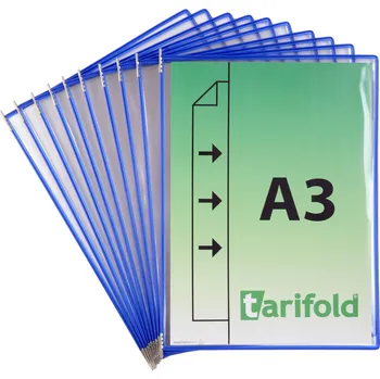Set školních potřeb djois rámeček s kapsou a úchyty, A3, otevřené bokem, modré, 10 ks