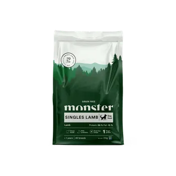 Krmivo pro psa Monster Psí granule pro dospělé psy – z jehněčího masa Hmotnost: 12 kg Hypoalergenní receptura