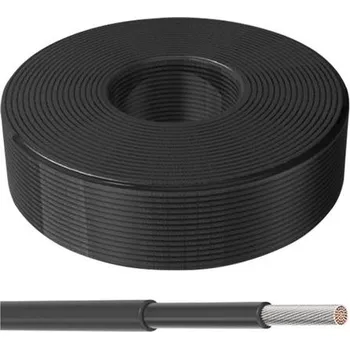 elektrický kabel Solární kabel 6mm2, černý, 100m