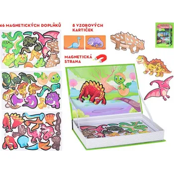 Dekorativní magnet Magnetická kniha Dinosaurus