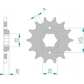 Nářadí na motocykly Pastorek řetězového kola Afam 15 zubů Honda NX 500 650 Dominator 1988