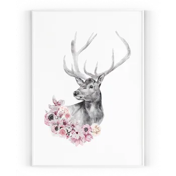 Plakát Plakát / Obraz Jelen 30 x 40 cm Pololesklý saténový papír