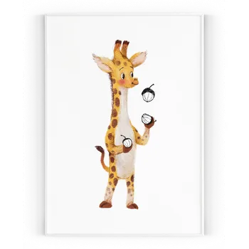 Plakát Plakát / Obraz Veselá zvířátka 30 x 40 cm Pololesklý saténový papír