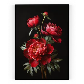 Plakát Plakát / Obraz Květ Pivoňky Pololesklý saténový papír A4 - 21 x 29,7 cm S bílým okrajem