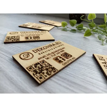 Vizitkový papír Dřevěné vizitky - 50 ks (velikost 8x4cm)