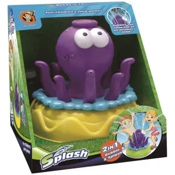 plyšák Stříkací chobotnice na zahradu + 150ml bublifuk