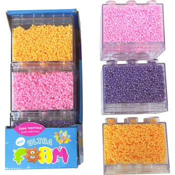 plyšák Ultra Foam 3 pack mini (balení 3 kusů růžová, fialová, oranž