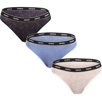 Kalhotky 3PACK dámské kalhotky HUGO vícebarevné (50535254 961) 3XL Možnost vrácení zboží ZDARMA do 120 dnů!