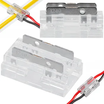 LED páska Berge Univerzální konektor pro COB SMD LED pásek 8mm, hranatý - zacvakávací