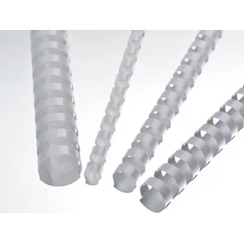 Vázací hřbet Pala Plastové hřbety pro kroužkovou vazbu průměr 22 mm, balení 50 ks Barva: Bílá