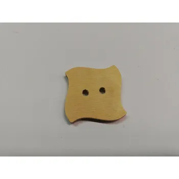 Knoflík Dřevěný knoflík výřez - čtverec