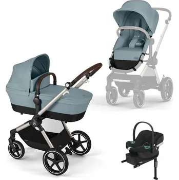 Kočárek Cybex Eos Lux + Aton B2 i-Size + Base One 2025 - Stormy Blue