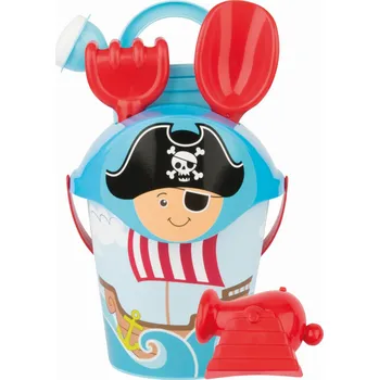 plyšák Androni Sada na písek piráti modrá - střední, pirátský klobouk