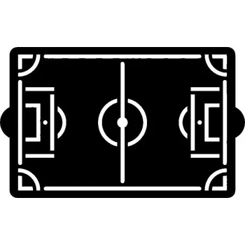 Forma na pečení VypálímTi.cz Stencil - fotbalové hřiště - 30 x 20cm