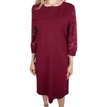Sylwia Dámské elegantní šaty KATRIN Barva: Vínová, Velikost: M