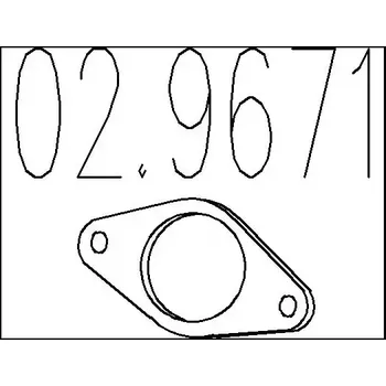 Automobilové těsnění MTS Těsnění výfukové trubky MTS 02.9671
