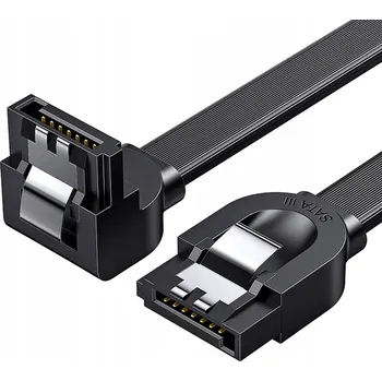 Datový kabel UGREEN Úhlový SATA 3.0 kabel 0.5m černý (US217)