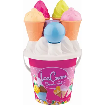 plyšák Androni Sada na písek se zmrzlinou - střední, růžová