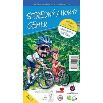 Ručne maľovaná cyklomapa Stredný a Horný Gemer