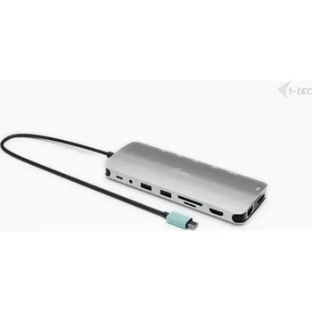 i-tec USB-C Metal Nano 3x Display Dock, 2x HDMI 1x USB-C video, Power Delivery 140W