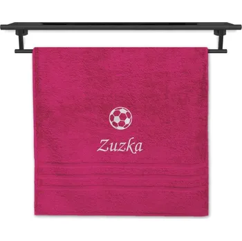 Ručník Ručník se jménem NA PŘÁNÍ purpur 50x100 Fotbalový míč