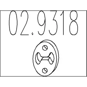 Auto-moto MTS Zarážka tlumiče výfuku MTS 02.9318